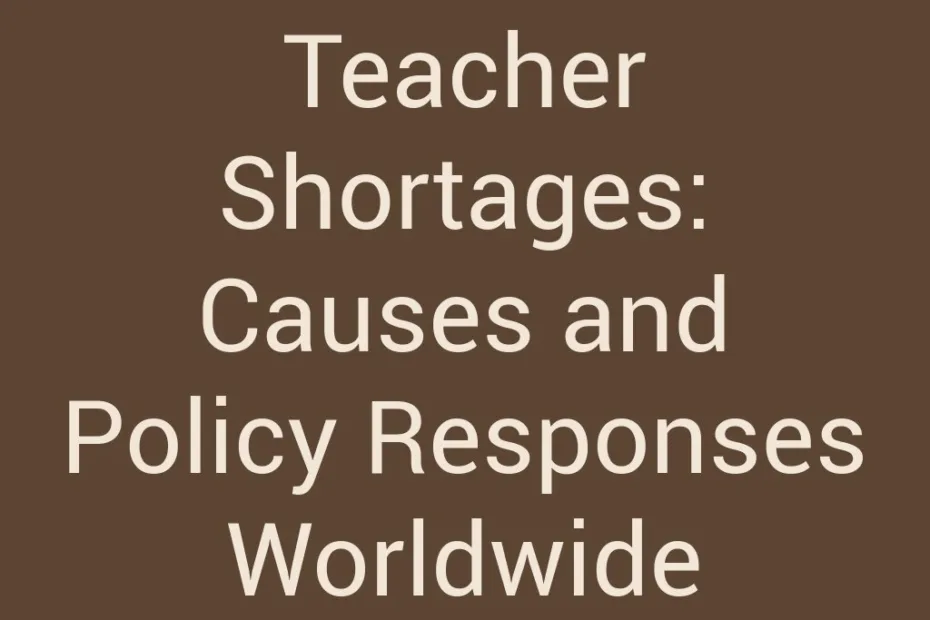 Teacher shortage causes are shown by a classroom with empty desks and chairs.