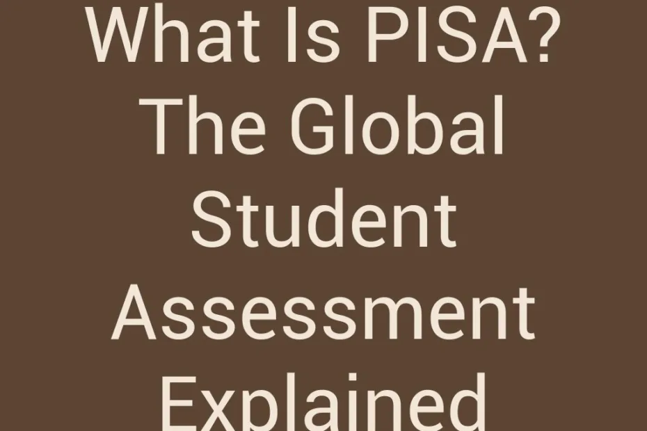 Students sit at desks taking a PISA test in a classroom setting.