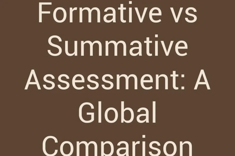 Students taking a test on paper under classroom lighting for formative vs summative assessment.