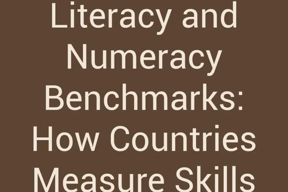 Students in a classroom work on reading and math exercises to meet literacy and numeracy benchmarks.